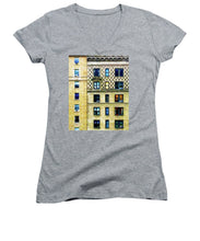 New York City Apartment Building - Women's V-Neck (Athletic Fit)