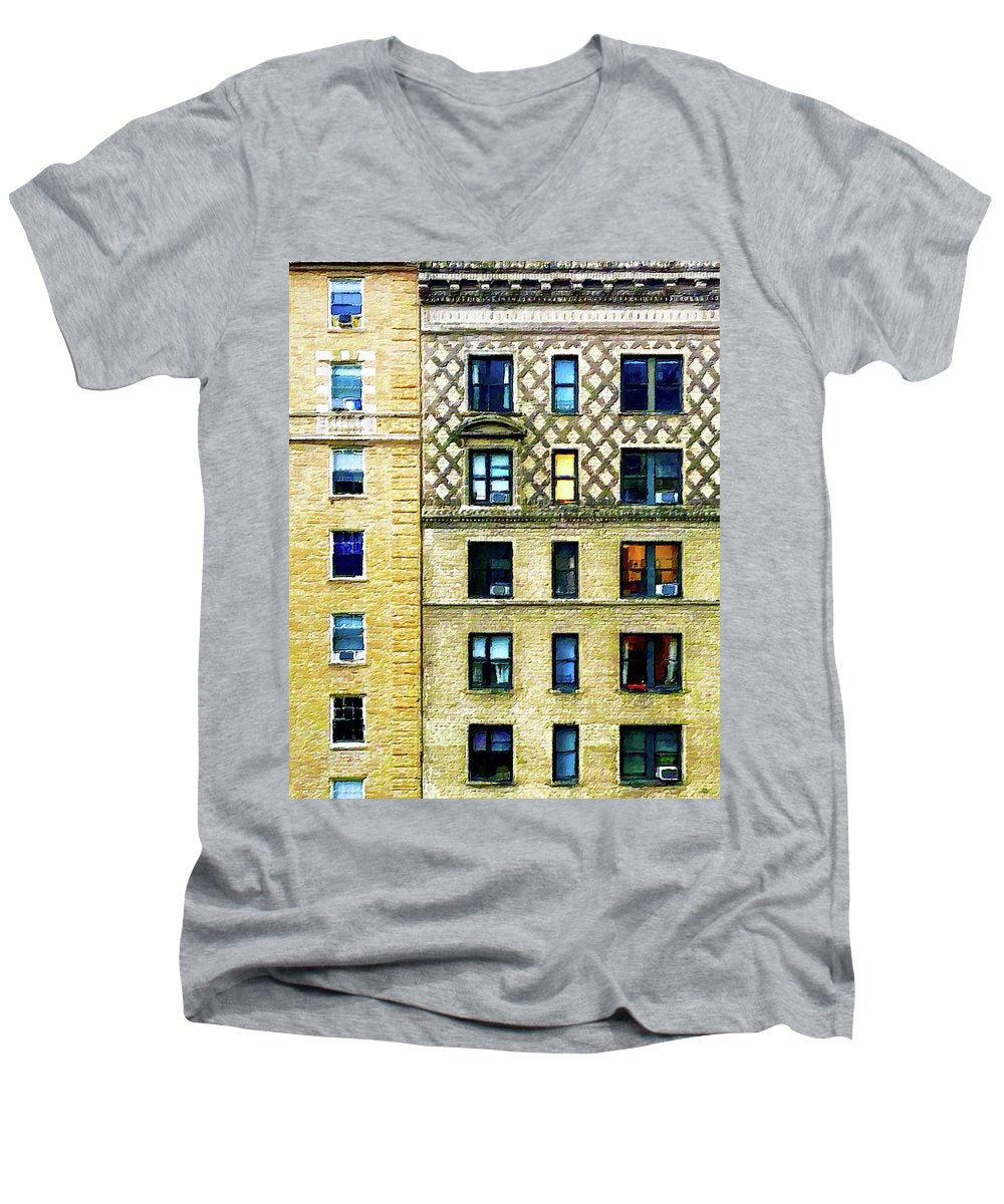 New York City Apartment Building - Men's V-Neck T-Shirt