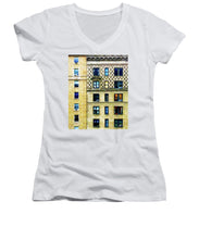 New York City Apartment Building - Women's V-Neck (Athletic Fit)