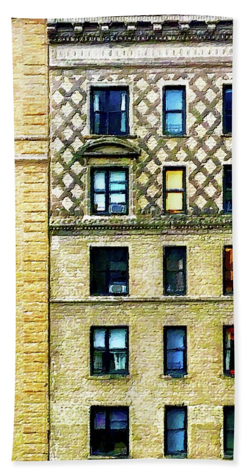 New York City Apartment Building - Beach Towel