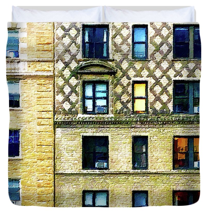 New York City Apartment Building - Duvet Cover