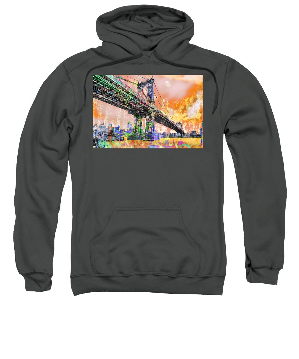 New York City Manhattan Bridge Gold 3 - Sweatshirt