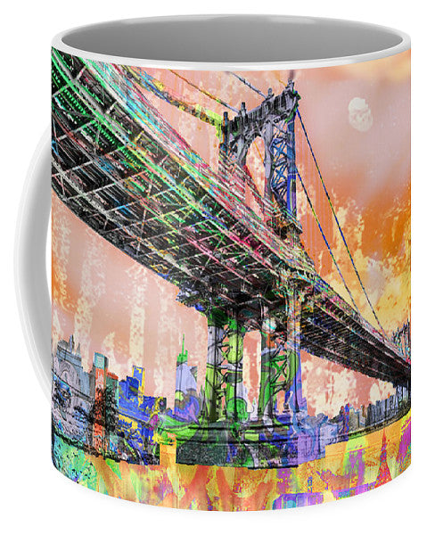 New York City Manhattan Bridge Gold 3 - Mug