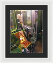 Photo On The New York City Subway - Framed Print