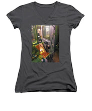 Photo On The New York City Subway - Women's V-Neck (Athletic Fit)