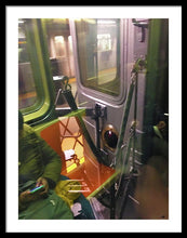 Photo On The New York City Subway - Framed Print