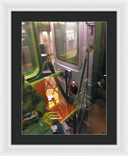 Photo On The New York City Subway - Framed Print