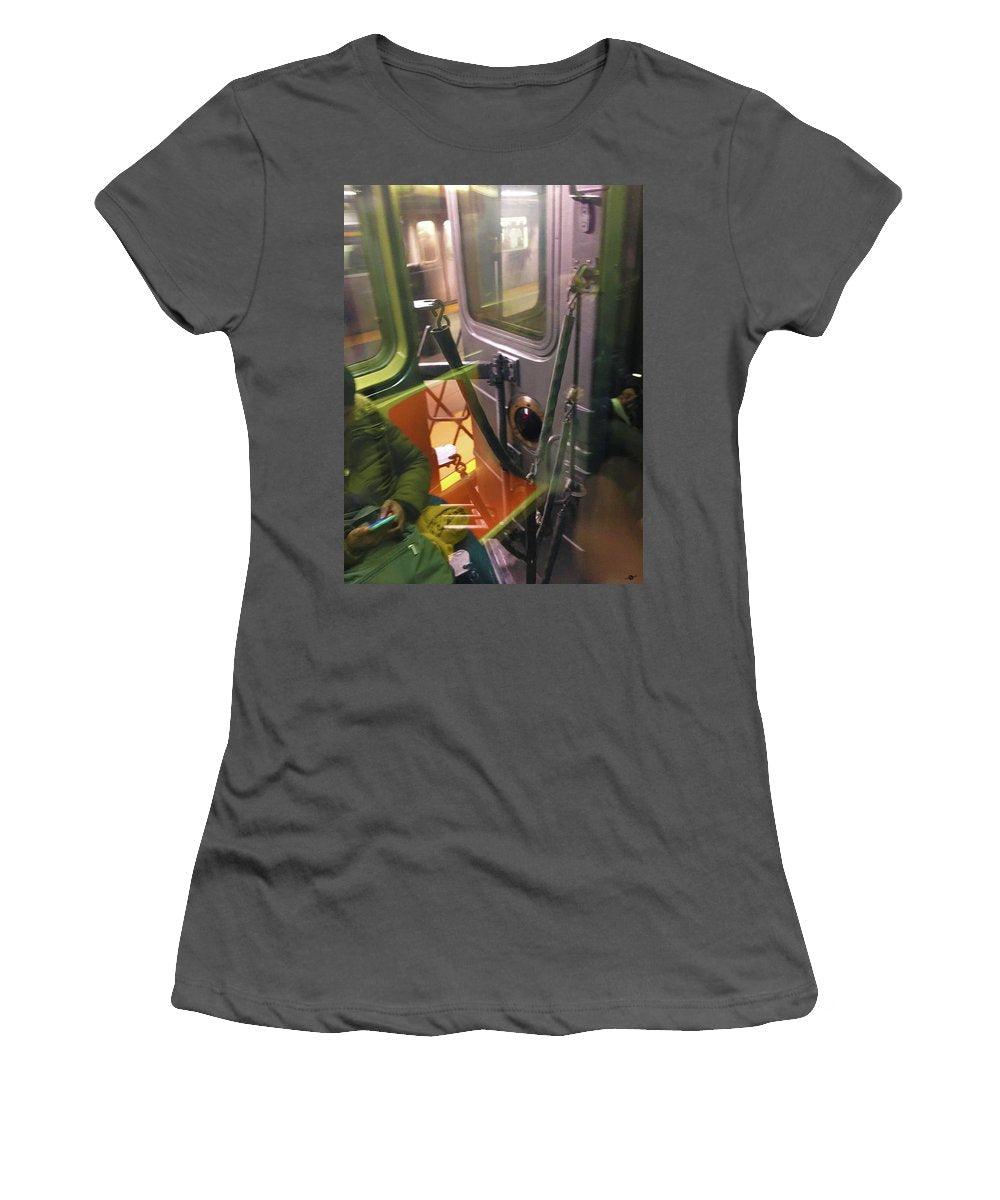 Photo On The New York City Subway - Women's T-Shirt (Athletic Fit)