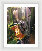 Photo On The New York City Subway - Framed Print
