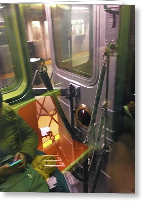 Photo On The New York City Subway - Greeting Card