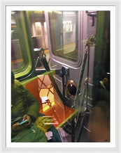 Photo On The New York City Subway - Framed Print