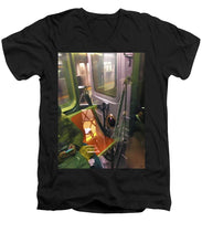 Photo On The New York City Subway - Men's V-Neck T-Shirt