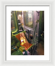 Photo On The New York City Subway - Framed Print