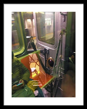 Photo On The New York City Subway - Framed Print