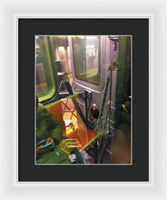 Photo On The New York City Subway - Framed Print