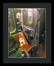 Photo On The New York City Subway - Framed Print