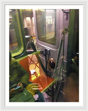 Photo On The New York City Subway - Framed Print