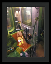 Photo On The New York City Subway - Framed Print