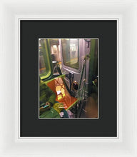Photo On The New York City Subway - Framed Print