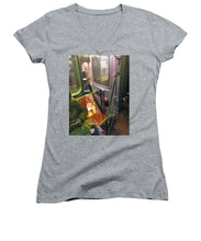 Photo On The New York City Subway - Women's V-Neck (Athletic Fit)