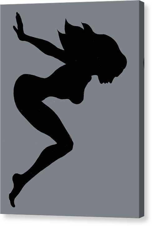 Our Bodies Our Way Future Is Female Feminist Statement Mudflap Girl Diving - Canvas Print Canvas Print Pixels 6.000