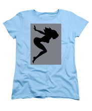 Our Bodies Our Way Future Is Female Feminist Statement Mudflap Girl Diving - Women's T-Shirt (Standard Fit) Women's T-Shirt (Standard Fit) Pixels Light Blue Small 