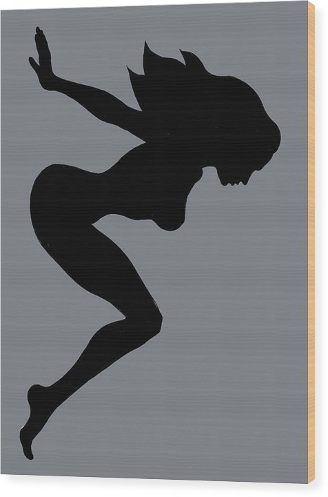 Our Bodies Our Way Future Is Female Feminist Statement Mudflap Girl Diving - Wood Print Wood Print Pixels 6.000