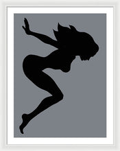 Our Bodies Our Way Future Is Female Feminist Statement Mudflap Girl Diving - Framed Print Framed Print Pixels 27.000" x 36.000" White White