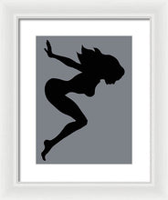 Our Bodies Our Way Future Is Female Feminist Statement Mudflap Girl Diving - Framed Print Framed Print Pixels 10.500" x 14.000" White White