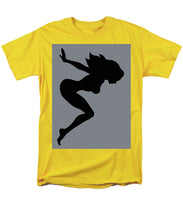 Our Bodies Our Way Future Is Female Feminist Statement Mudflap Girl Diving - Men's T-Shirt  (Regular Fit) Men's T-Shirt (Regular Fit) Pixels Yellow Small 
