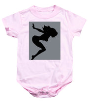Our Bodies Our Way Future Is Female Feminist Statement Mudflap Girl Diving - Baby Onesie Baby Onesie Pixels Pink Small 