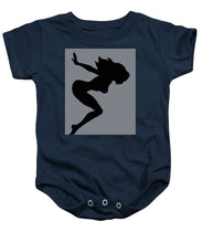 Our Bodies Our Way Future Is Female Feminist Statement Mudflap Girl Diving - Baby Onesie Baby Onesie Pixels Navy Small 