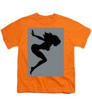 Our Bodies Our Way Future Is Female Feminist Statement Mudflap Girl Diving - Youth T-Shirt Youth T-Shirt Pixels Orange Small 