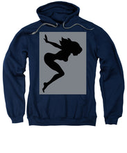 Our Bodies Our Way Future Is Female Feminist Statement Mudflap Girl Diving - Sweatshirt Sweatshirt Pixels Navy Small 