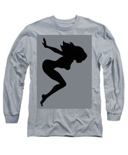 Our Bodies Our Way Future Is Female Feminist Statement Mudflap Girl Diving - Long Sleeve T-Shirt Long Sleeve T-Shirt Pixels Heather Small 