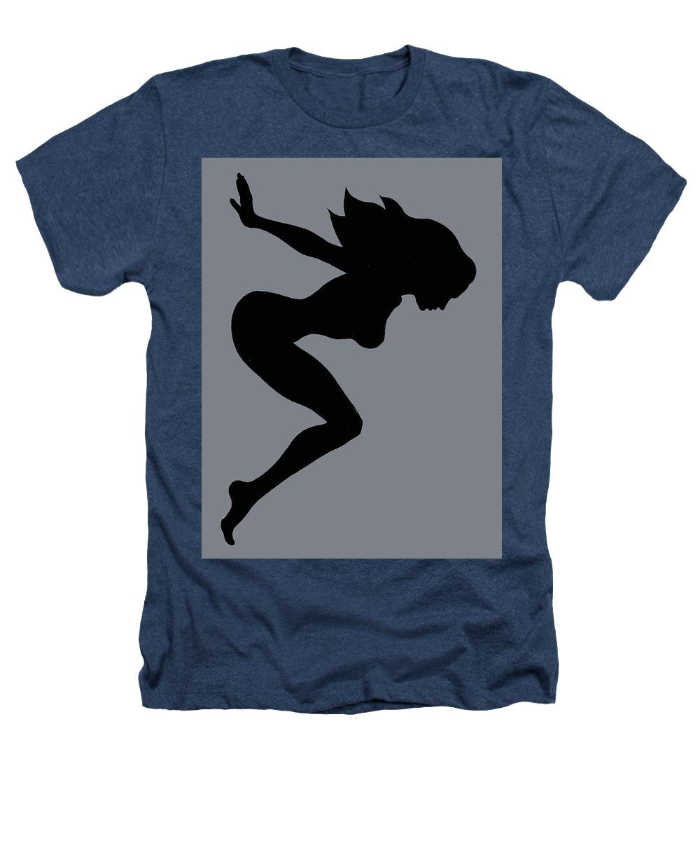 Our Bodies Our Way Future Is Female Feminist Statement Mudflap Girl Diving - Heathers T-Shirt Heathers T-Shirt Pixels Navy Small 