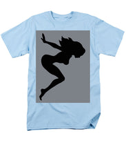 Our Bodies Our Way Future Is Female Feminist Statement Mudflap Girl Diving - Men's T-Shirt  (Regular Fit) Men's T-Shirt (Regular Fit) Pixels Light Blue Small 
