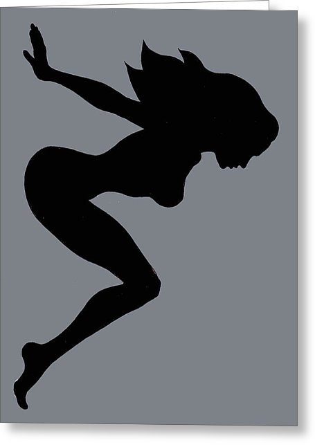 Our Bodies Our Way Future Is Female Feminist Statement Mudflap Girl Diving - Greeting Card Greeting Card Pixels Single Card  