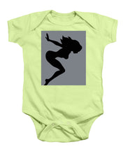 Our Bodies Our Way Future Is Female Feminist Statement Mudflap Girl Diving - Baby Onesie Baby Onesie Pixels Soft Green Small 