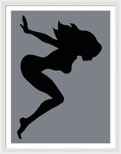 Our Bodies Our Way Future Is Female Feminist Statement Mudflap Girl Diving - Framed Print Framed Print Pixels 36.000" x 48.000" White White