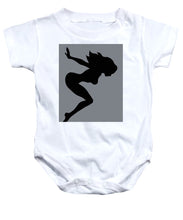 Our Bodies Our Way Future Is Female Feminist Statement Mudflap Girl Diving - Baby Onesie Baby Onesie Pixels White Small 