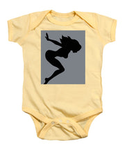 Our Bodies Our Way Future Is Female Feminist Statement Mudflap Girl Diving - Baby Onesie Baby Onesie Pixels Soft Yellow Small 