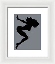 Our Bodies Our Way Future Is Female Feminist Statement Mudflap Girl Diving - Framed Print Framed Print Pixels 7.500" x 10.000" White White