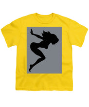 Our Bodies Our Way Future Is Female Feminist Statement Mudflap Girl Diving - Youth T-Shirt Youth T-Shirt Pixels Yellow Small 