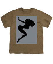 Our Bodies Our Way Future Is Female Feminist Statement Mudflap Girl Diving - Youth T-Shirt Youth T-Shirt Pixels Safari Green Small 