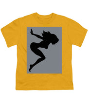Our Bodies Our Way Future Is Female Feminist Statement Mudflap Girl Diving - Youth T-Shirt Youth T-Shirt Pixels Gold Small 