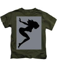 Our Bodies Our Way Future Is Female Feminist Statement Mudflap Girl Diving - Kids T-Shirt Kids T-Shirt Pixels Military Green Small 