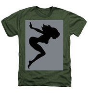Our Bodies Our Way Future Is Female Feminist Statement Mudflap Girl Diving - Heathers T-Shirt Heathers T-Shirt Pixels Military Green Small 