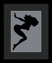 Our Bodies Our Way Future Is Female Feminist Statement Mudflap Girl Diving - Framed Print Framed Print Pixels 7.500" x 10.000" Black Black
