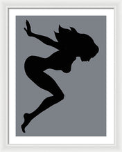 Our Bodies Our Way Future Is Female Feminist Statement Mudflap Girl Diving - Framed Print Framed Print Pixels 22.500" x 30.000" White White